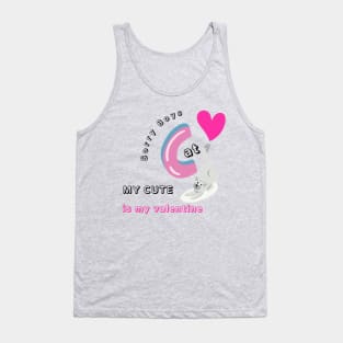 SORRY BOYS MY CUTE CAT IS MY VALENTINE Tank Top